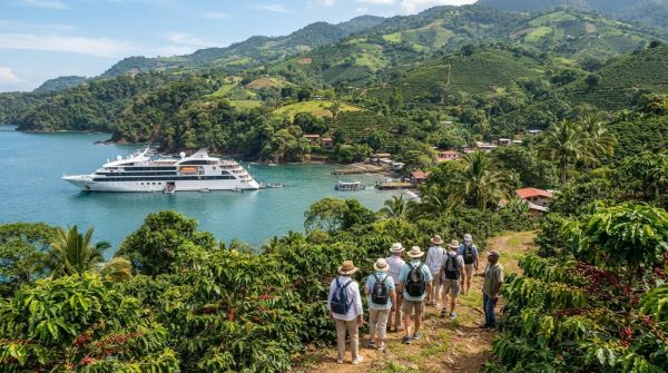 Peut-on trouver une croisière qui inclut des visites des plantations de café en Amérique centrale?